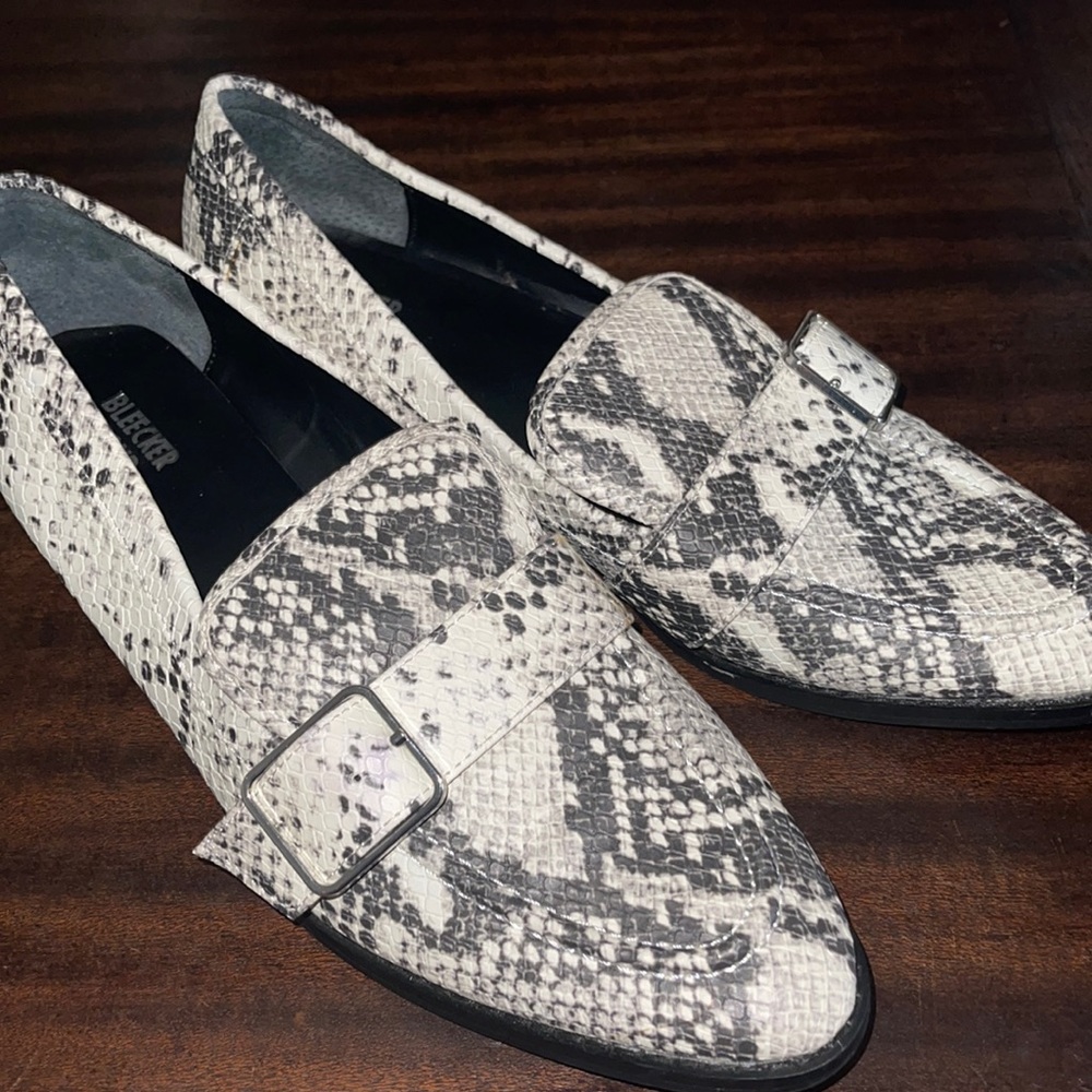 Bleaker and Bond snake skin print loafers